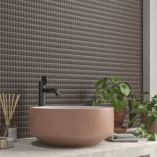 Mosaïque murale pré-incisée pour joints colorés