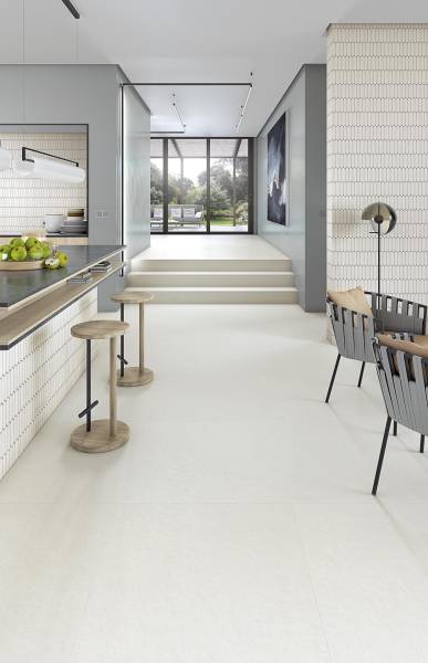 carrelage béton ciré blanc pur BE-VI01
