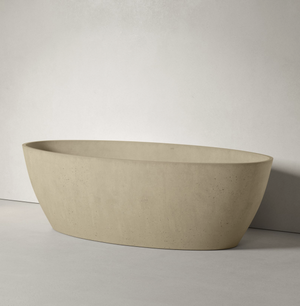 Vasques et baignoires en béton coloré