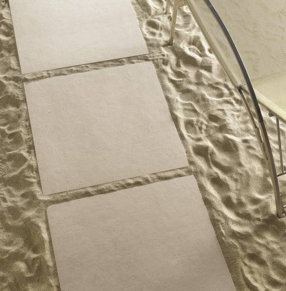 Dalles en céramique à poser sur sable pas japonais 2CM-RA05