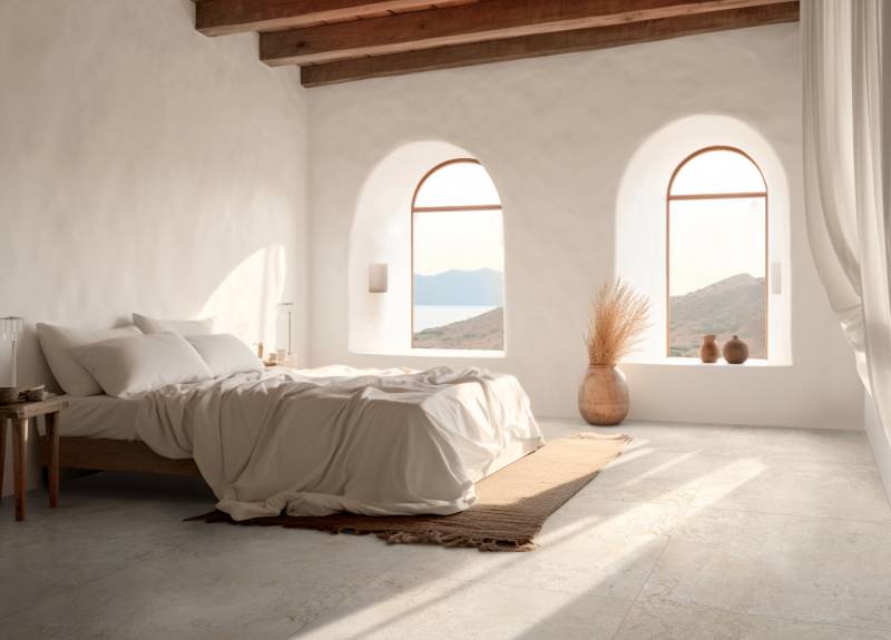 RA04 carrelage intérieur effet travertin moderne