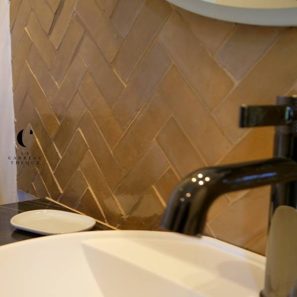 Salle de bains - bejmats et carreaux ciment