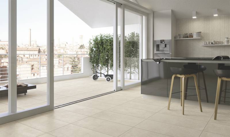 Carrelage intérieur et extérieur béton blanc BE-CA02