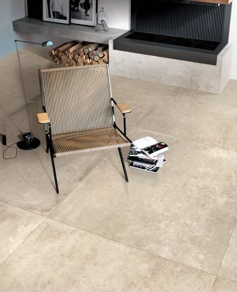 Carrelage béton industriel intérieur ivoire BE-FO05