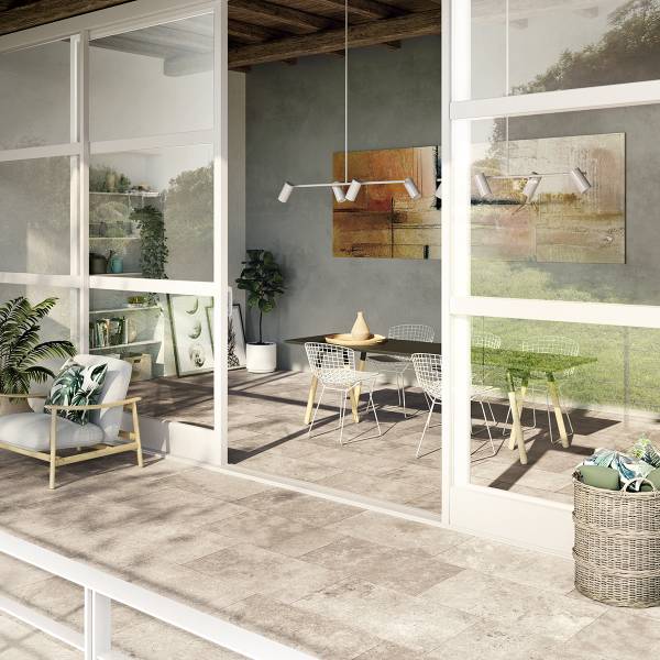 Carrelage interieur exterieur 30x60 travertin argent ED02