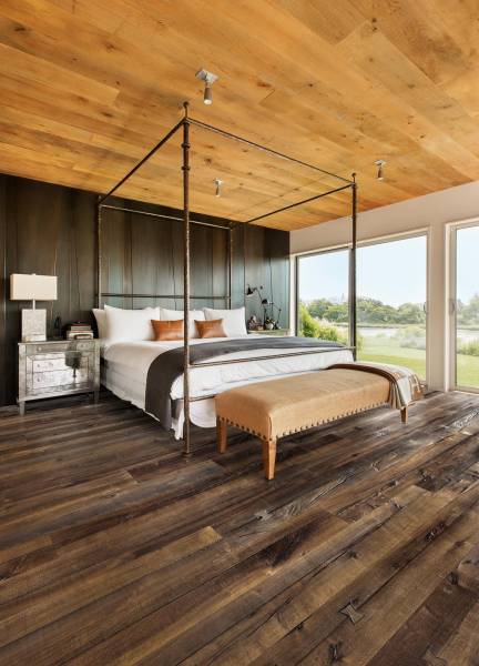 Parquet bois foncé authentique KA-09